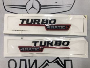 Шильдик на крыло biturbo 4matik+ черный Шильдик на крыло biturbo 4matik+ черный